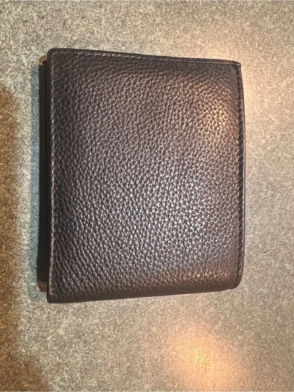 Pebbled Leather Card & Key Holder in Black